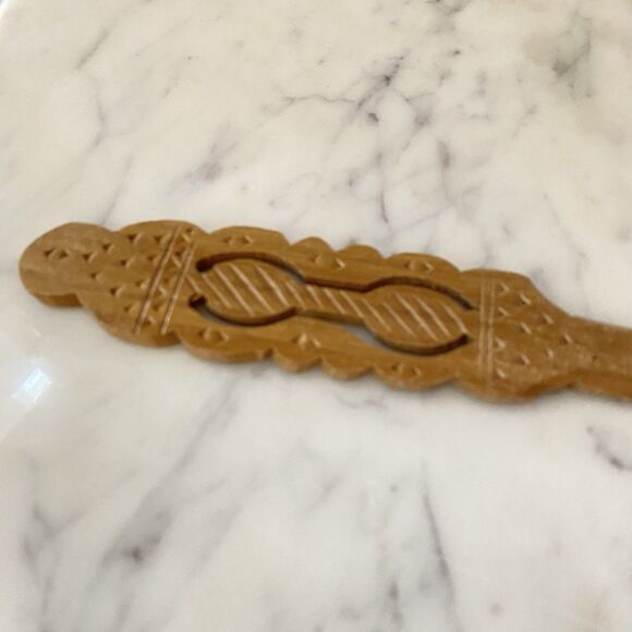 Vintage Intricate Hand Carved Letter Opener Desk Office Gift - Picture 1 of 4